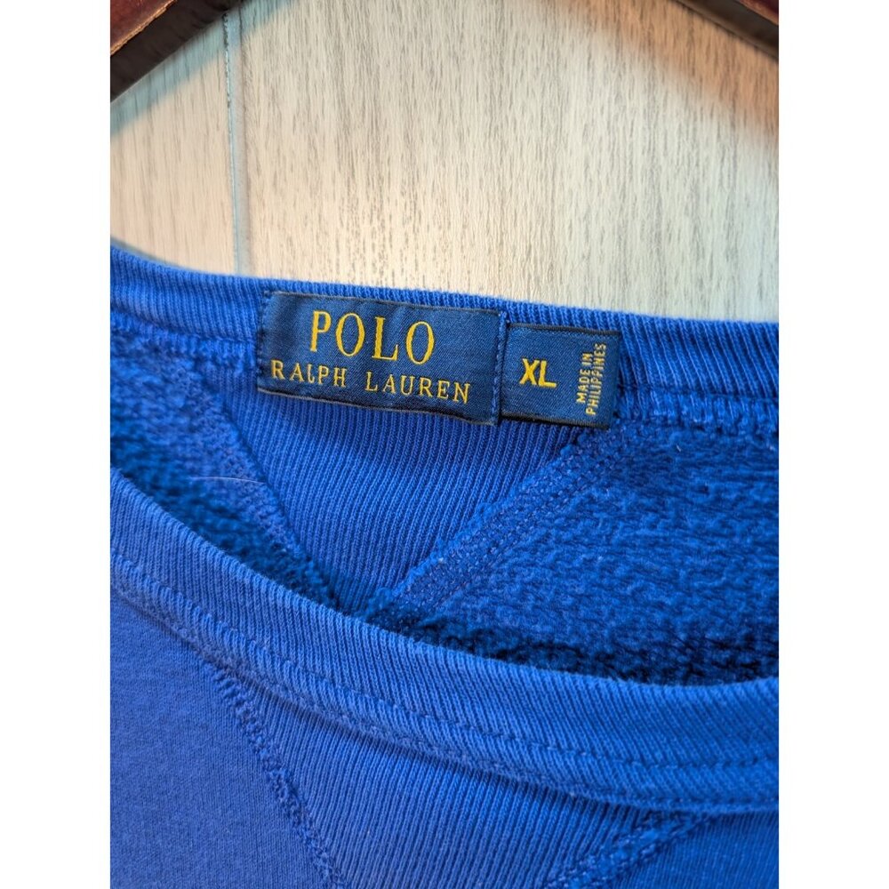 Polo Ralph Lauren Crewneck Sweatshirt Pullover Polo 67 Blue Size XL - Picture 4 of 6